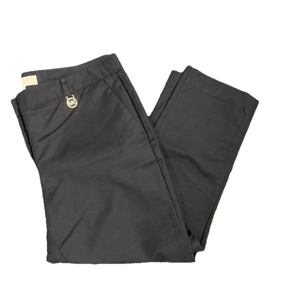 Michael Kors Women’s Dress Pants Capri Gold Detail Office Size 8 Cotton Blend